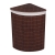 Καλάθι Απλύτων Γωνιακό Καφέ Χρώμα από Μπαμπού 57 λίτρα
